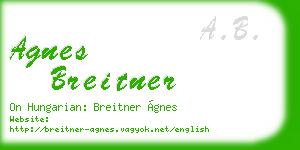 agnes breitner business card