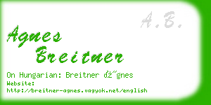 agnes breitner business card